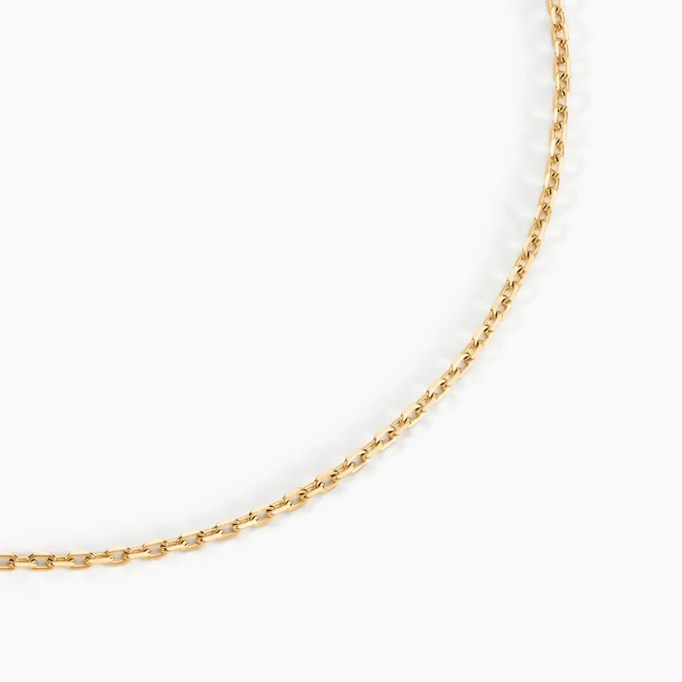 Chaîne Igoa Maille Forçat Diamantee Or Jaune