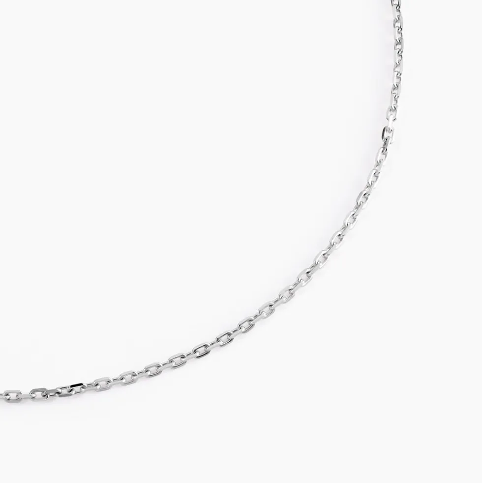 Chaîne Igoa Maille Forçat Diamantee Or Blanc
