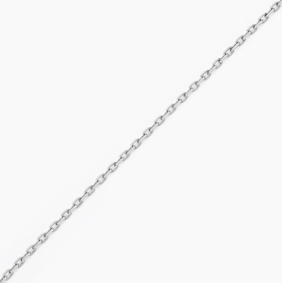 Chaîne Igoa Maille Forçat Diamantee Or Blanc