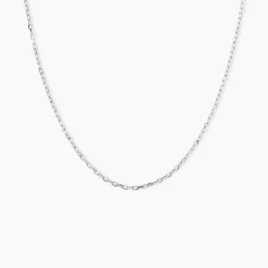 Chaîne Igoa Maille Forçat Diamantee Or Blanc