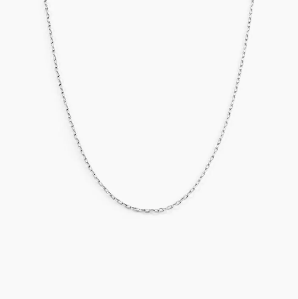 Chaîne Igoa Maille Forçat Diamantee Or Blanc