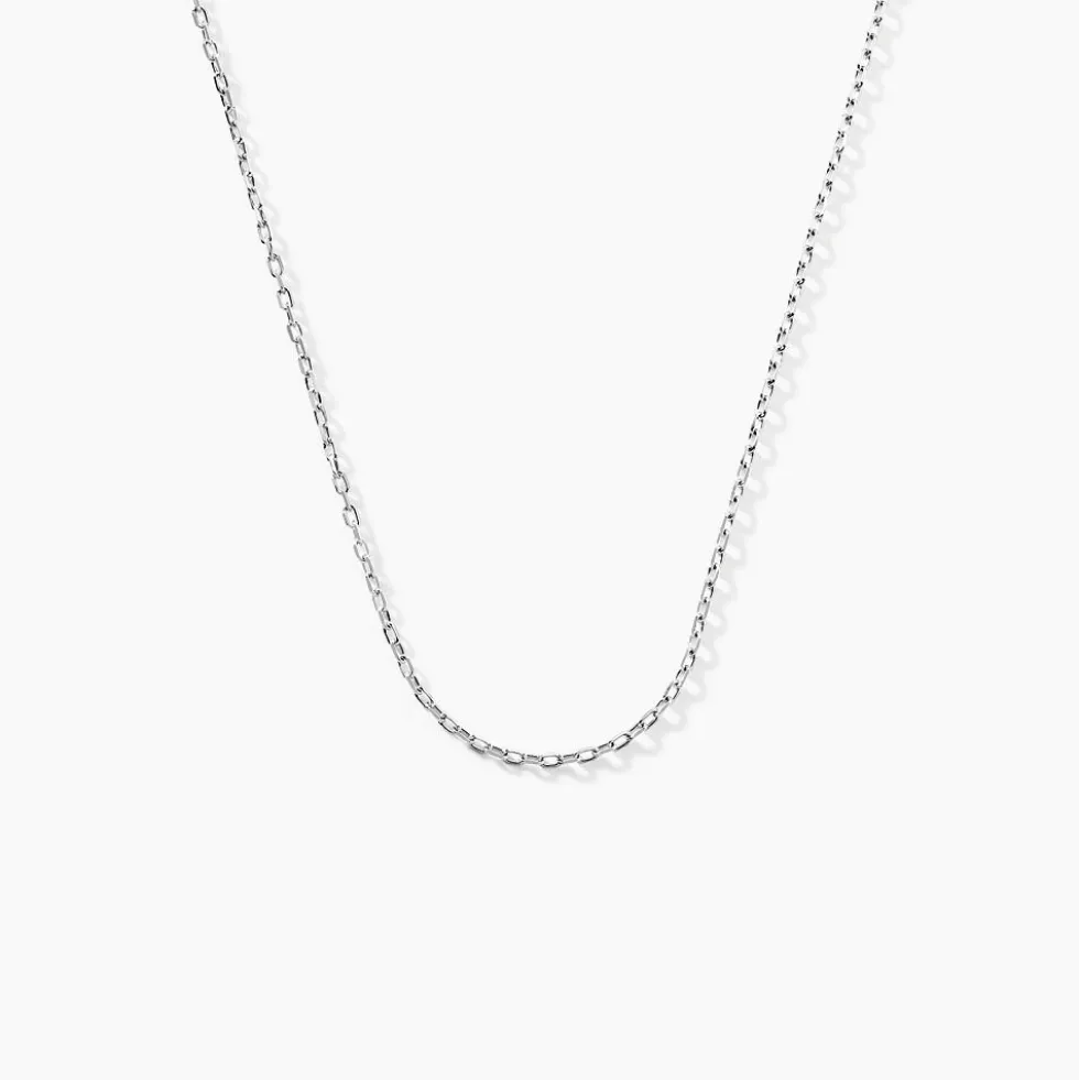 Chaîne Igoa Maille Forçat Diamantee Or Blanc