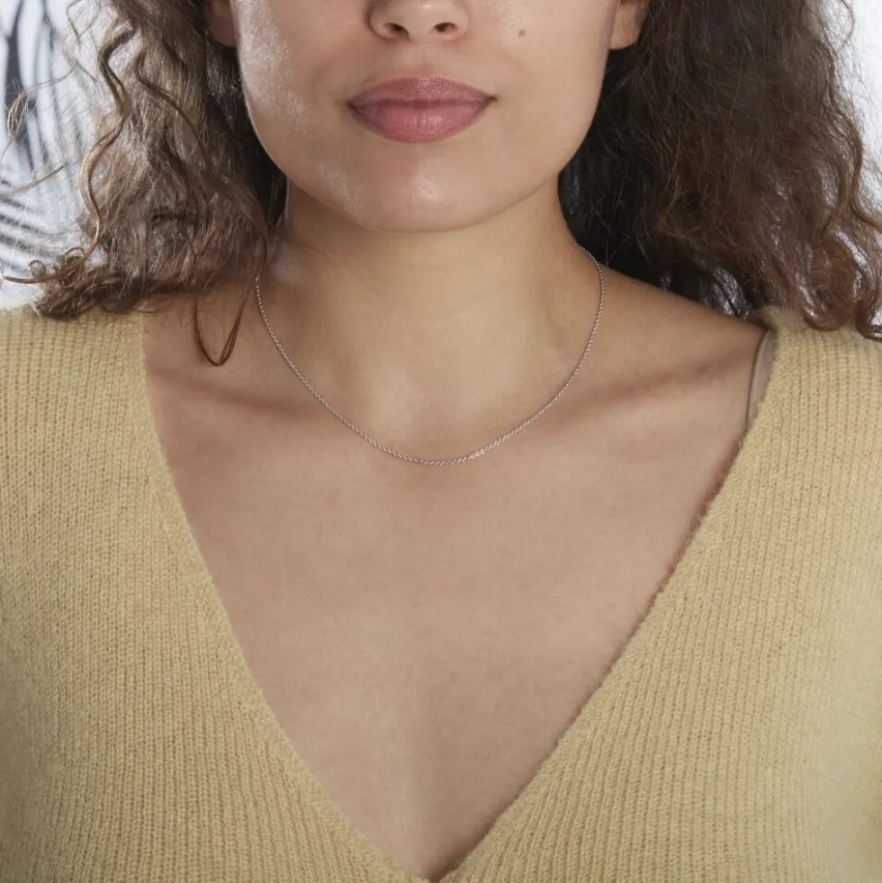Chaîne Ilda Maille Forçat Limee Or Blanc