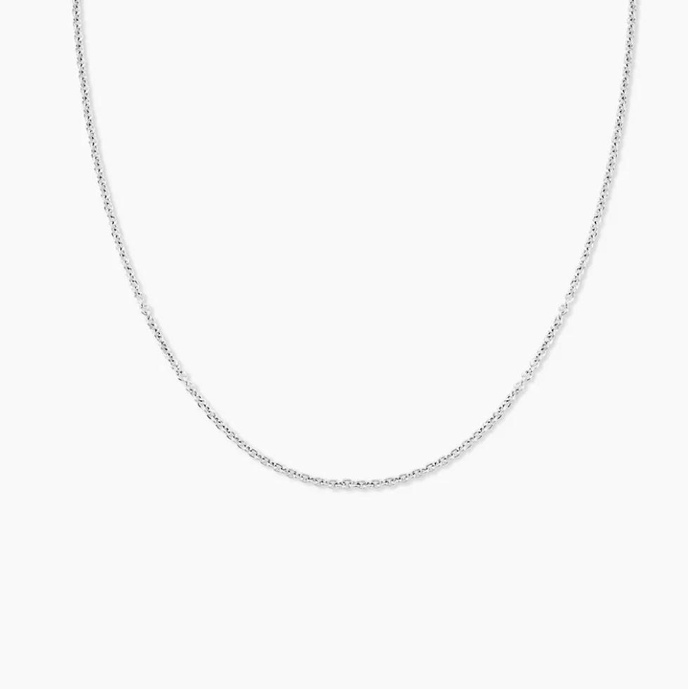 Chaîne Ilda Maille Forçat Limee Or Blanc