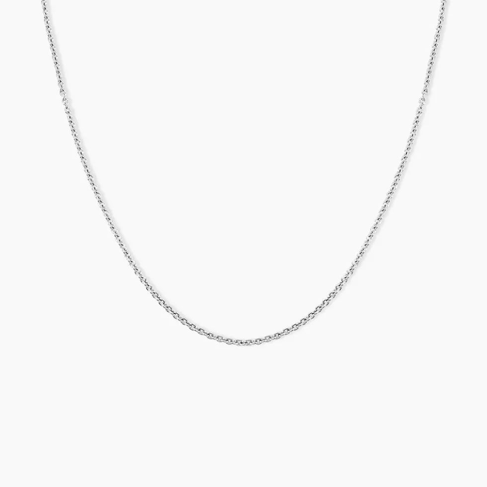 Chaîne Ilda Maille Forçat Limee Or Blanc