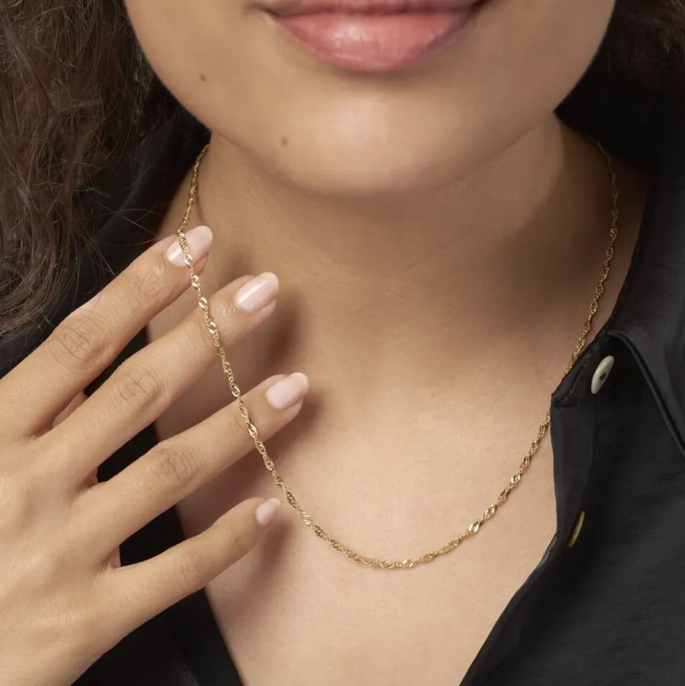 Chaîne Imanie Maille Singapour Or Jaune