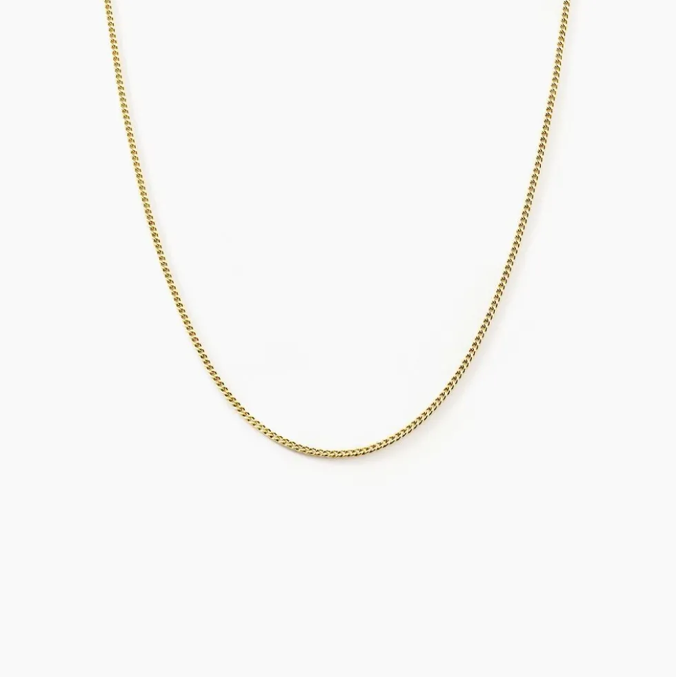 Chaîne Ixia Maille Gourmette Diamantee Or Jaune