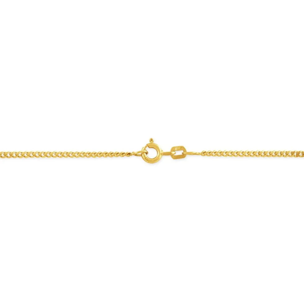 Chaîne Ixia Maille Gourmette Diamantee Or Jaune