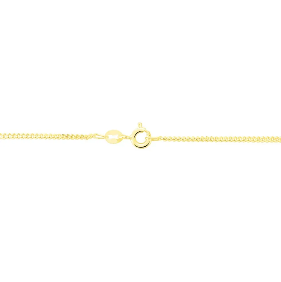 Chaîne Ixia Maille Gourmette Diamantee Or Jaune