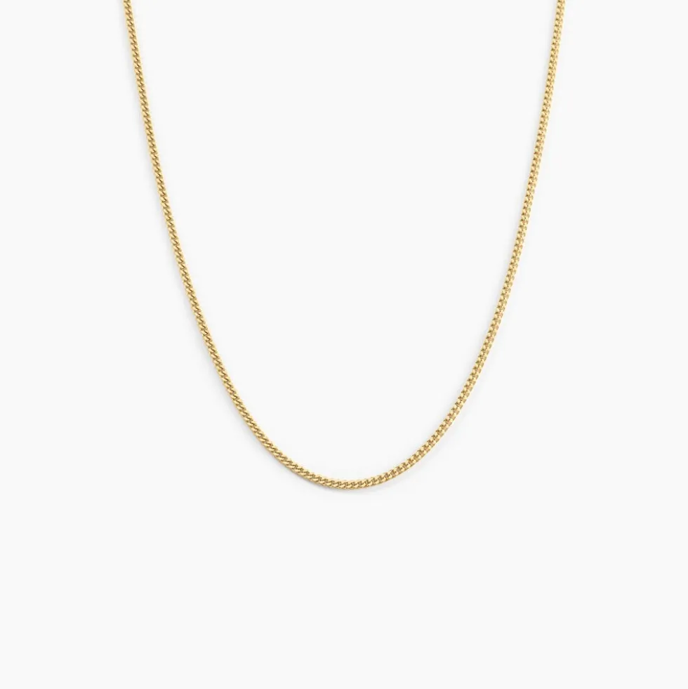 Chaîne Ixia Maille Gourmette Diamantee Or Jaune