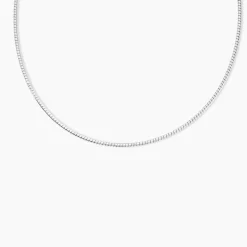 Chaîne Kassie Maille Omega Argent Blanc