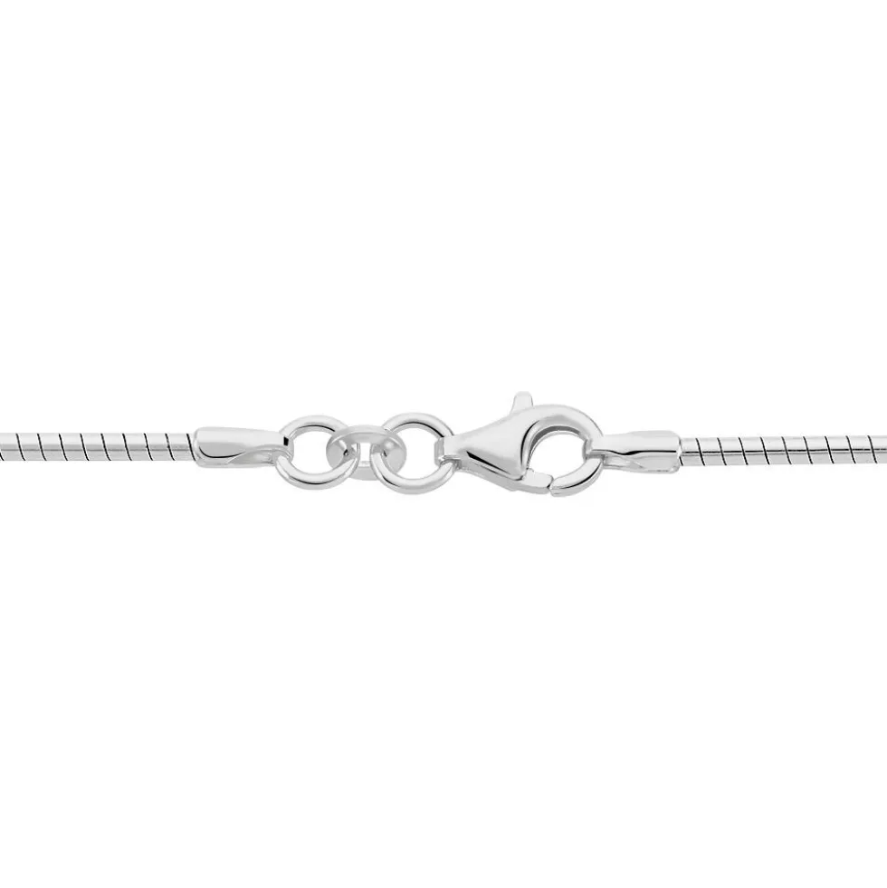 Chaîne Kassie Maille Omega Argent Blanc