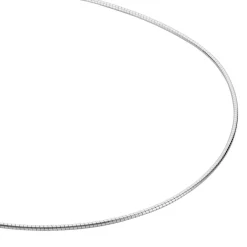 Chaîne Kassie Maille Omega Argent Blanc