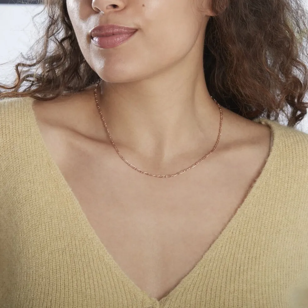 Chaîne Ophelio Maille Alternee 1/1 Or Rose