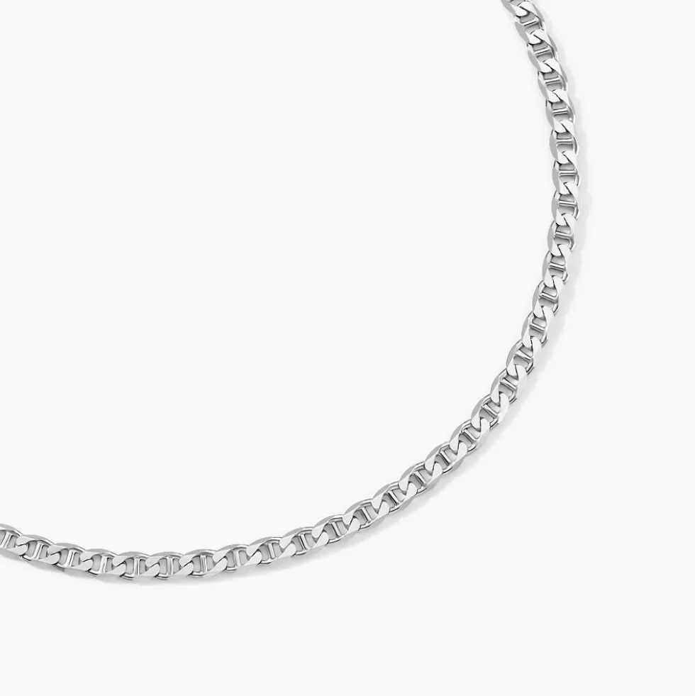 Chaîne Piato Marine Argent Blanc