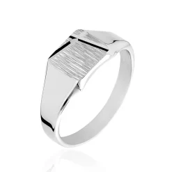 Chevalière Anisha Argent Blanc