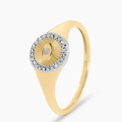 Chevalière Arik Or Jaune Diamant