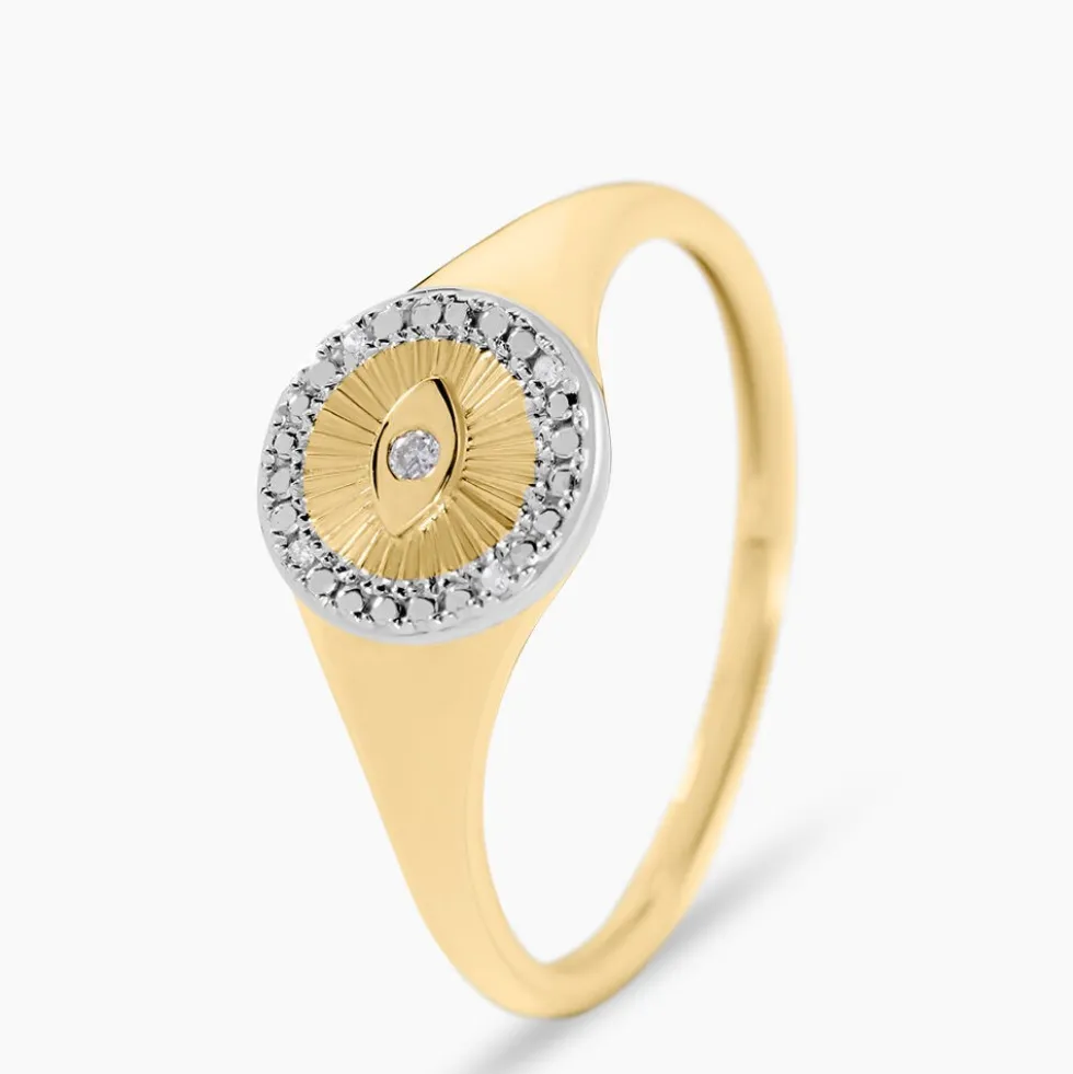 Chevalière Arik Or Jaune Diamant