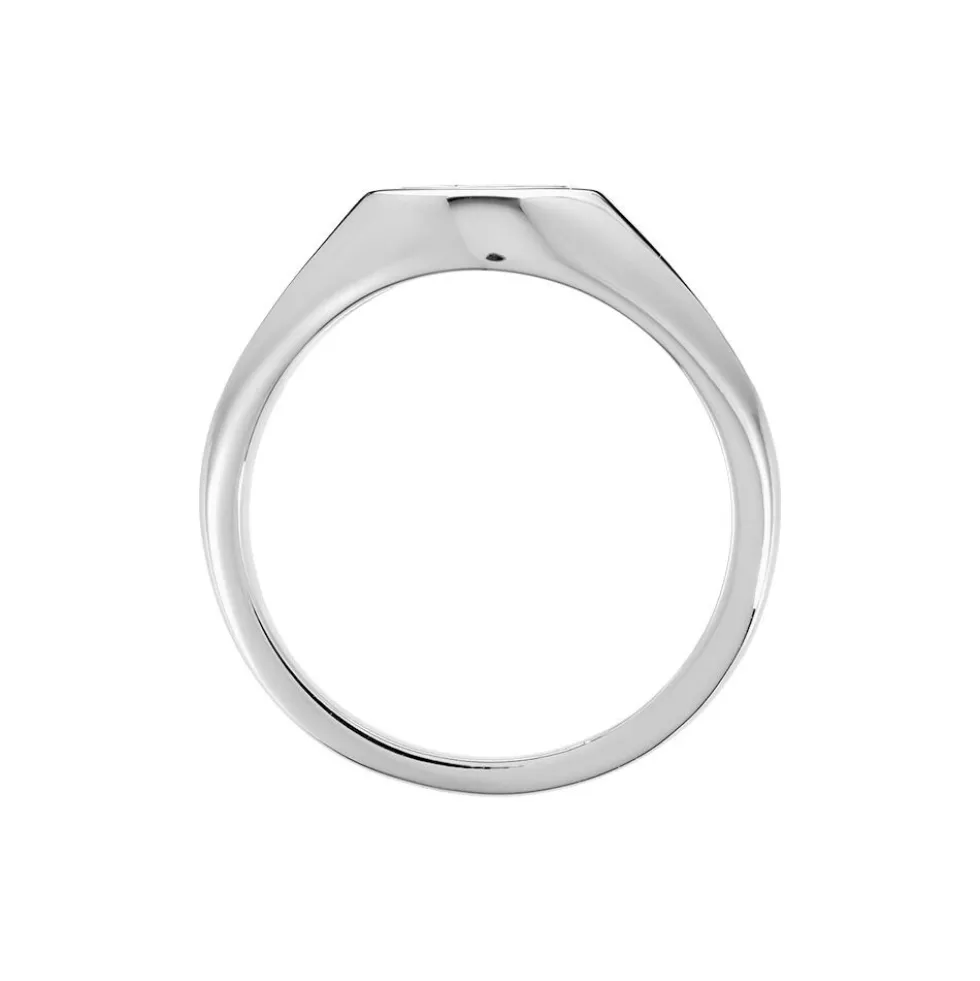 Chevalière Chesley Argent Blanc Oxyde De Zirconium