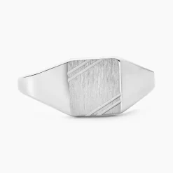Chevalière Daniel Argent Blanc