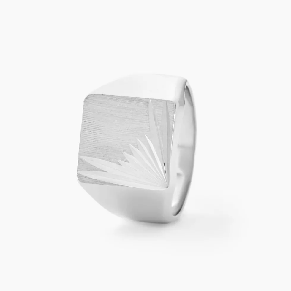 Chevalière Henry Argent Blanc