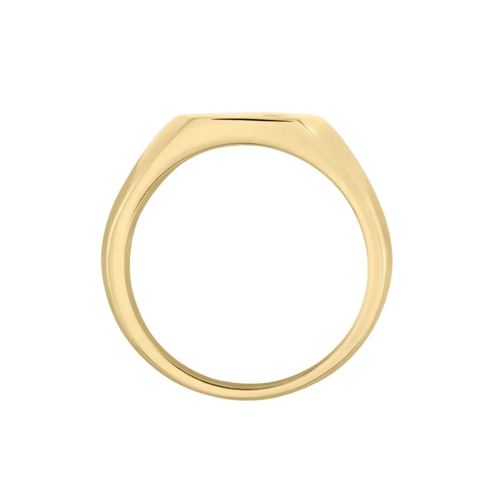 Chevalière Hide Plaqué Or Oxyde De Zirconium