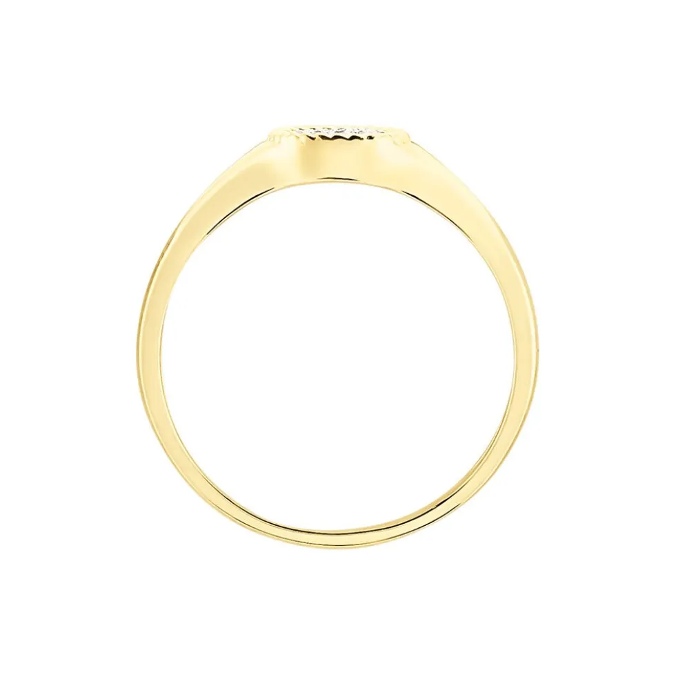 Chevalière Raza Or Jaune Diamant