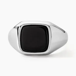 Chevalière Renelia Argent Blanc Blanc Onyx