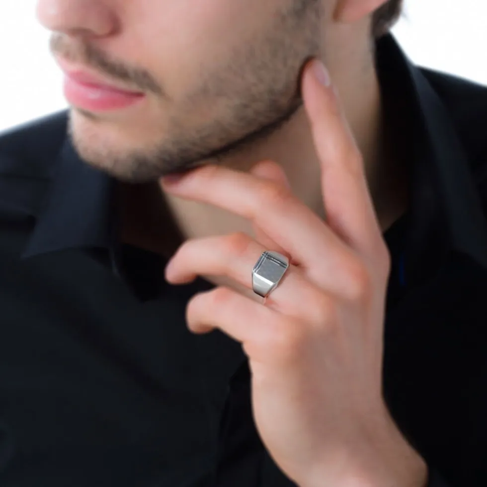 Chevalière Sumeyra Argent Blanc