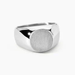 Chevalière Acier Blanc Jerald