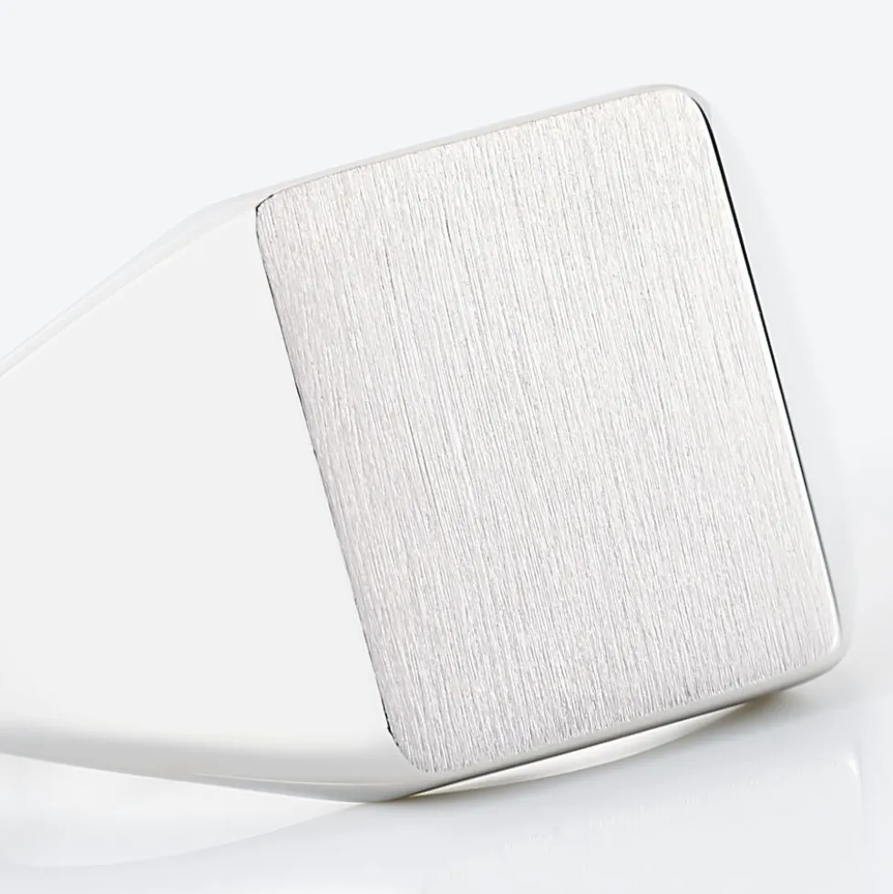 Chevalière Gaspare Argent Blanc