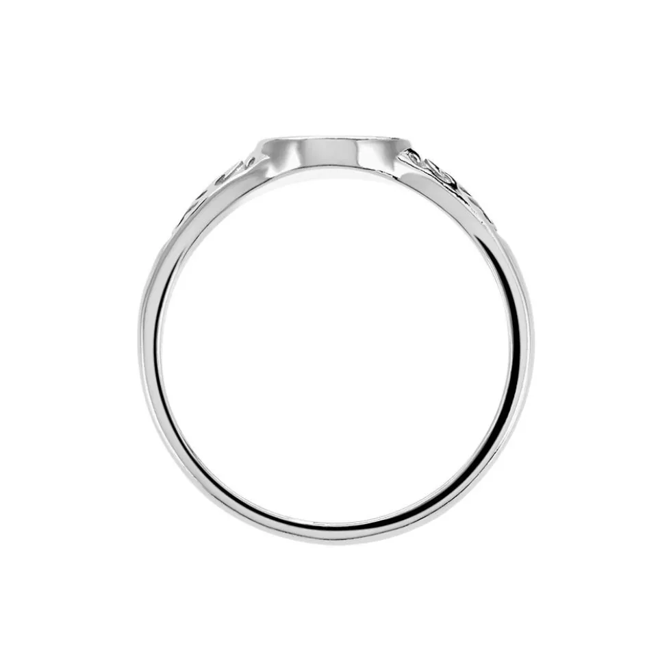 Chevalière Giacoma Argent Blanc