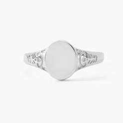 Chevalière Giacoma Argent Blanc