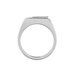 Chevalière Phebus Him Acier Blanc Diamant