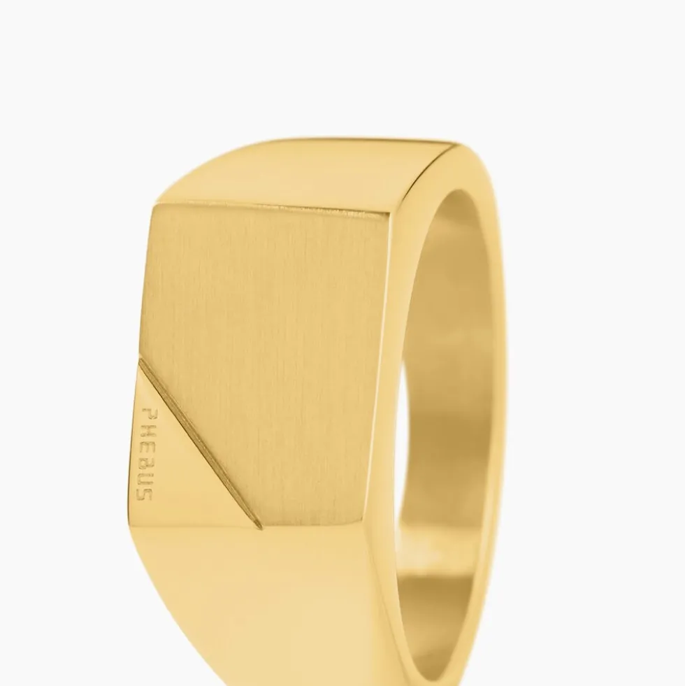 Chevalière Phebus Him Classique Acier Jaune