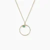 Collier Acier Doré Amazonite