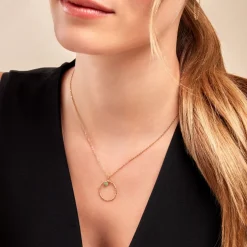 Collier Acier Doré Amazonite