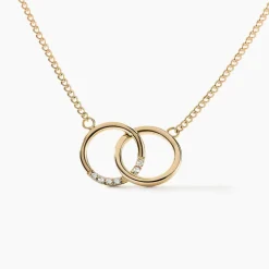 Collier Acier Doré Oxydes De Zirconium