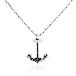 Collier Acier Vieillit Tanagra Oxydes De Zirconium