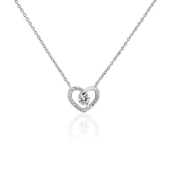 Collier Adelia Argent Blanc Oxyde De Zirconium