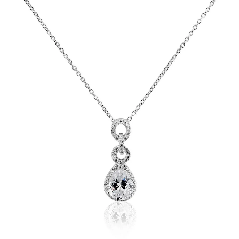 Collier Adelma Argent Blanc Oxyde De Zirconium