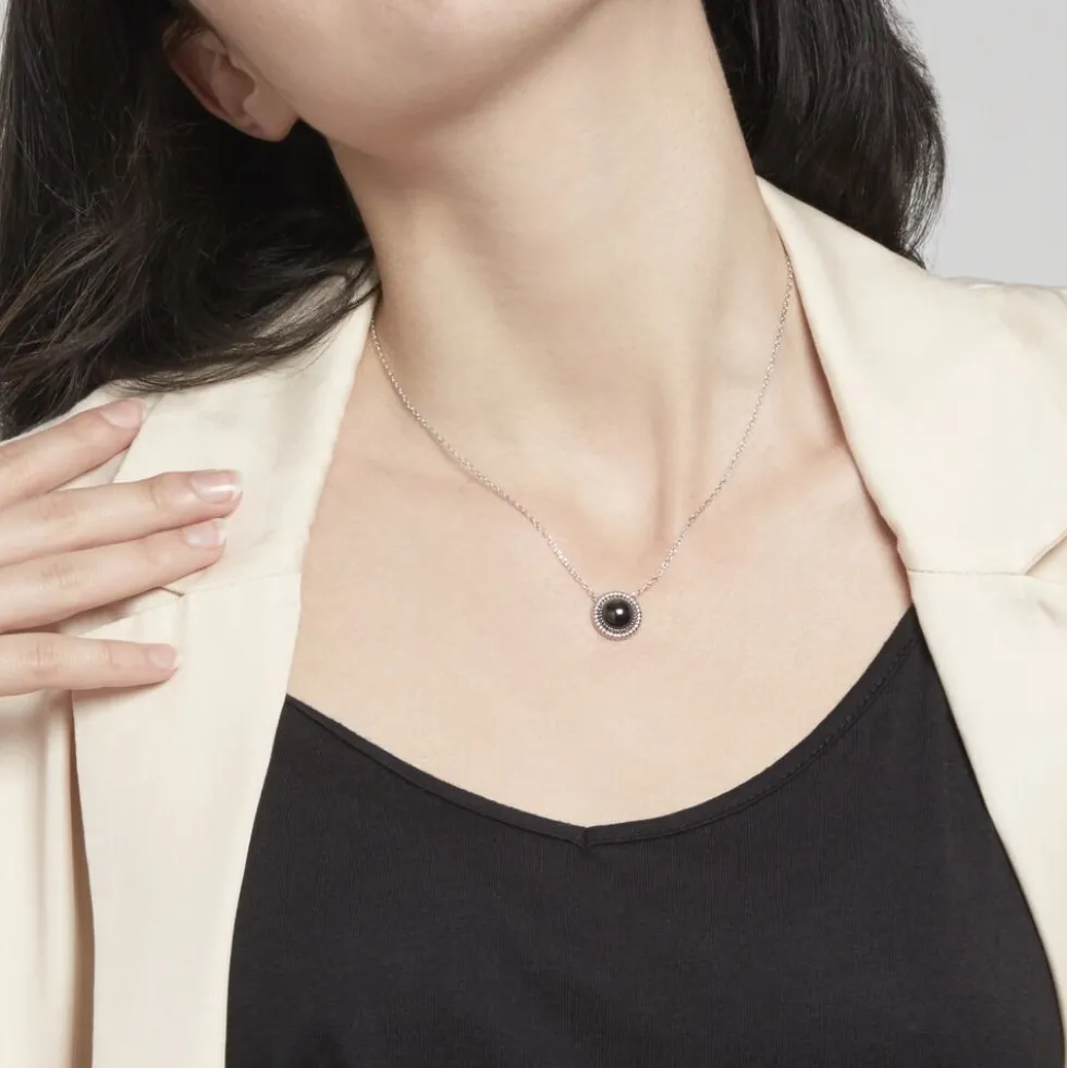 Collier Adelyne Argent Blanc Céramique