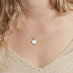 Collier Adoucha Argent Blanc Oxyde De Zirconium