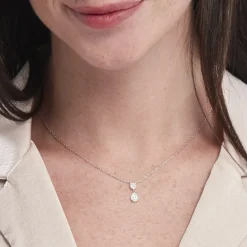 Collier Aletha Argent Blanc Oxyde De Zirconium