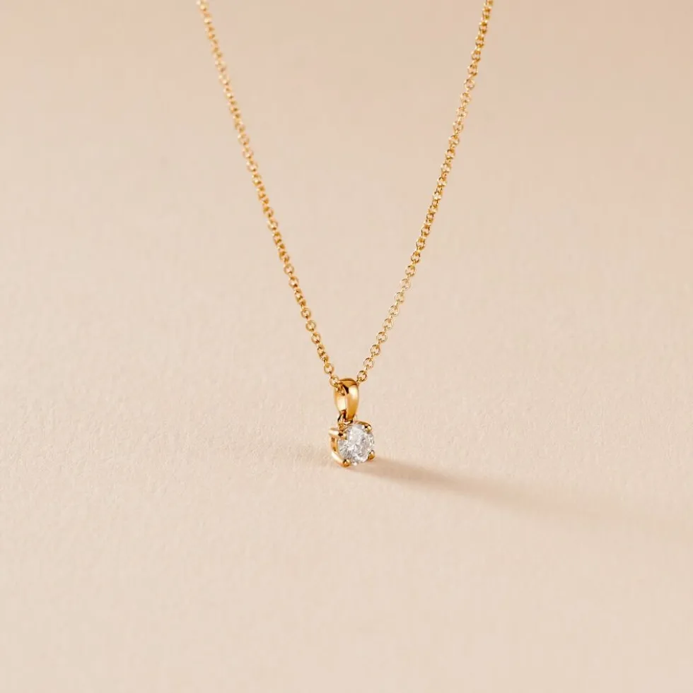 Collier Alexandra Or Jaune Diamant