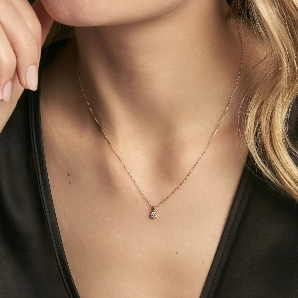 Collier Alexandra Or Jaune Diamant