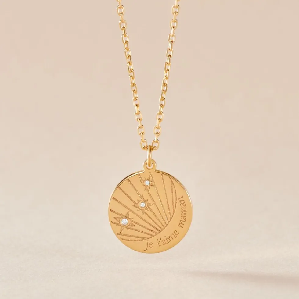 Collier Amai Plaqué Or Jaune Oxyde De Zirconium