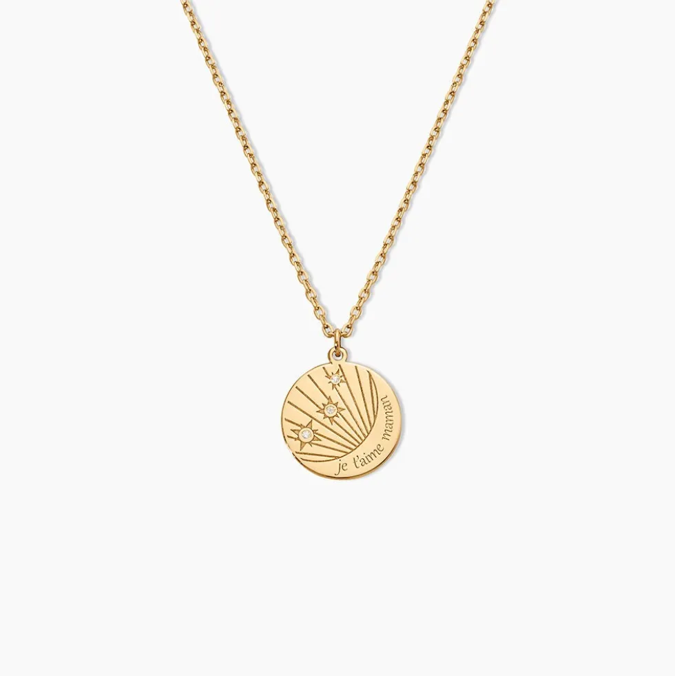 Collier Amai Plaqué Or Jaune Oxyde De Zirconium