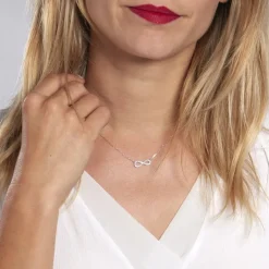 Collier Amita Argent Blanc Oxyde De Zirconium