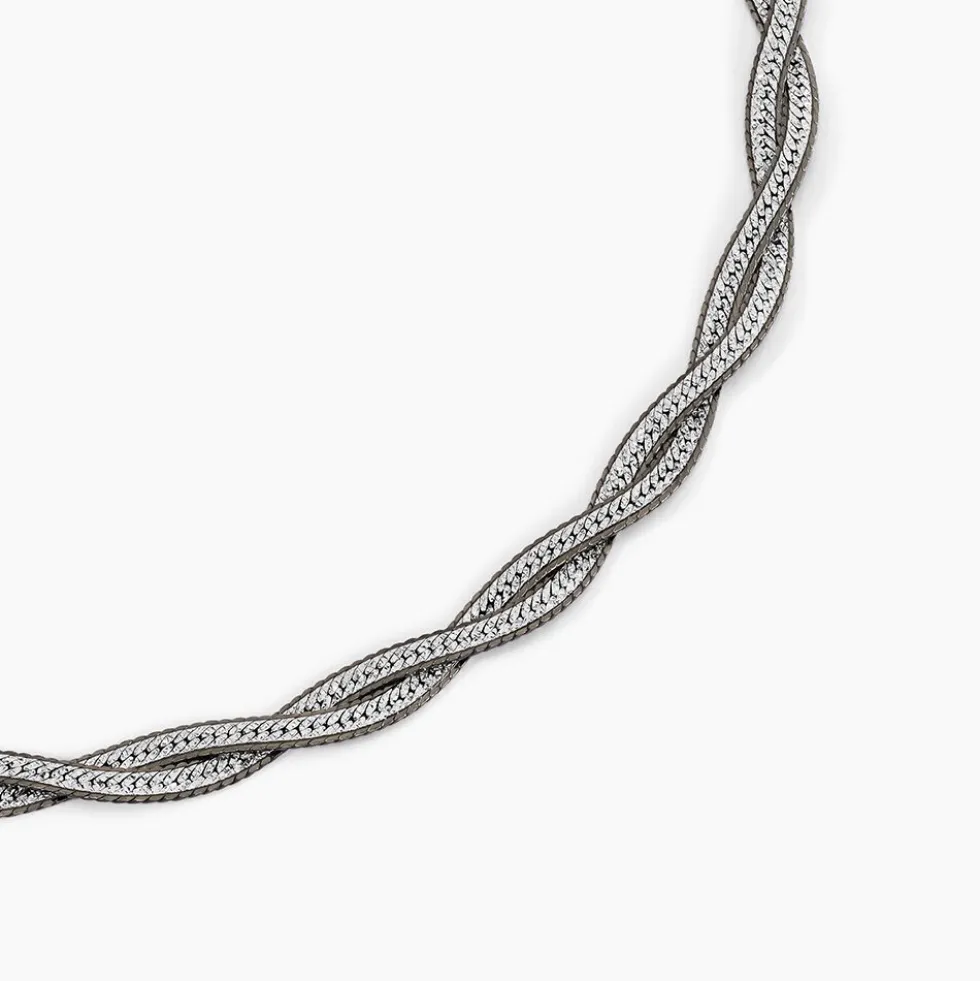 Collier Anaiz Argent Bicolore